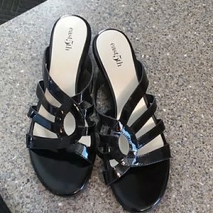 East 5th strappy black dress low heels